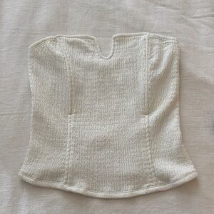 Porridge Cream Corset Top – Boho Chic / Boned Detail